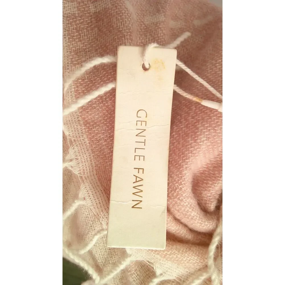 Gentle Fawn Hermosa Cover-up in Two-toned Blush, Pink with fringe detail XS